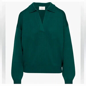 ARITZIA WILFRED 100% CASHMERE CLARA SWEATER XL TEAL GREEN